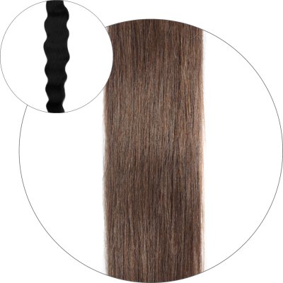 #6 Mellanbrun, 50 cm, Natural wave Nail hair