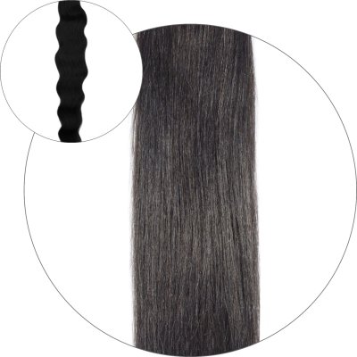Natural wave Nail hair - #1B Svartbrun