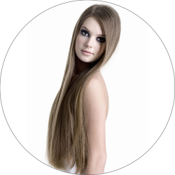 #10 Ljusbrun, 50 cm, Nail hair, Single drawn