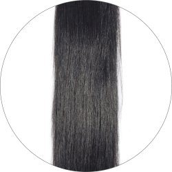 #1 Sort, 50 cm, Premium Keratin Extensions, Single drawn