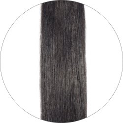 #1B Svartbrun, 40 cm, Premium Nail hair, Single drawn