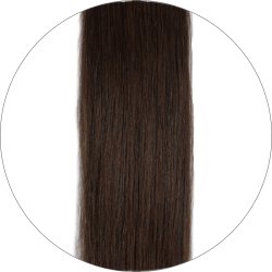 #2 Mörkbrun, 40 cm, Premium Nail hair, Single drawn