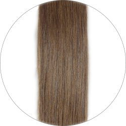 #8 Brun, 60 cm, Premium Keratin Extensions, Single drawn