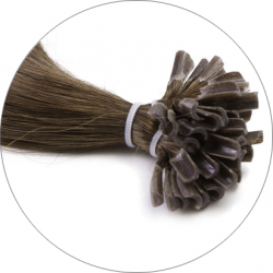 #2 Mörkbrun, 50 cm, Premium Nail hair, Single drawn