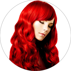 #Röd, 50 cm, Ring hair