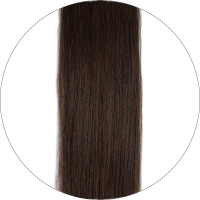 #2 Mörkbrun, 40 cm, Premium Nail hair, Single drawn