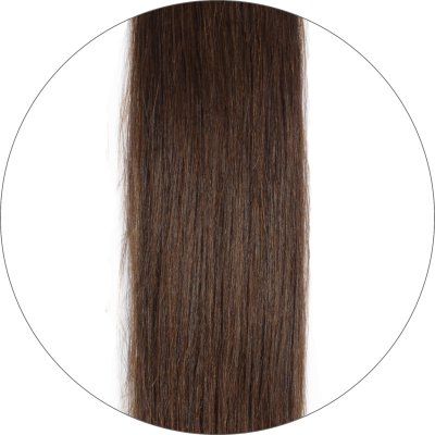 #4 Chokladbrun, 50 cm, Premium Nail hair, Single drawn