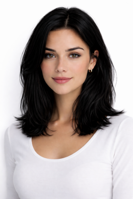 #1 Svart, 40cm, 50g, Nail hair, Double drawn