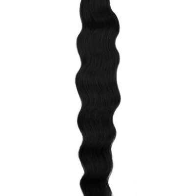 #1 Svart, 50cm, 50g, Natural wave Nail hair